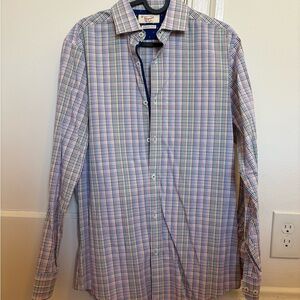Original Penguin Blue and Green Plaid Shirt